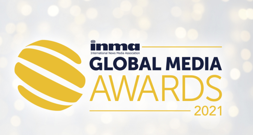 International news media association global media awards logo 2021